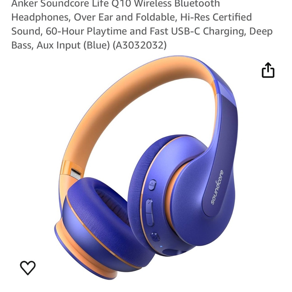 Anker Soundcore Life Q10 Wireless Bluetooth Headphones